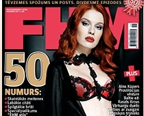 Modele Anna CINE pozējusi Krievijā iznākošajam žurnālam FHM